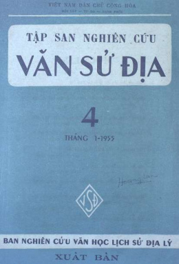 Tập San Nghiên Cứu Văn Sử Địa Tập 4 – Đọc sách online ebook pdf