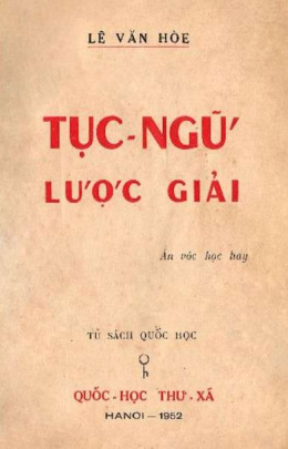 Tục Ngữ Lược Giải Quyển 1 – Đọc sách online ebook pdf