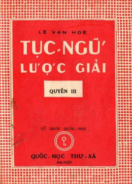 Tục Ngữ Lược Giải Quyển 3 – Đọc sách online ebook pdf