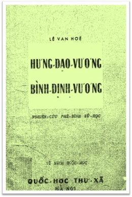 Nghiên Cứu Phê Bình Sử Học – Hưng Đạo Vương – Bình Định Vương – Đọc sách online ebook pdf