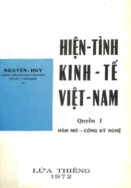 Hiện Tình Kinh Tế Việt Nam Quyển 1 – Web Tải Sách Miễn Phí Ebooks PDF