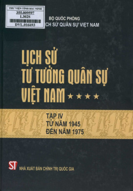 Lịch Sử Tư Tưởng Quân Sự Việt Nam 4 – Từ năm 1945 đến năm 1975 – Đọc Sách Online Ebooks PDF