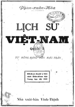 Lịch sử Việt Nam 1 – Từ Hồng Bàng đến hậu Trần – Đọc Sách Online Ebooks PDF