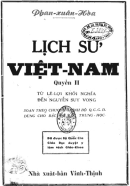 Lịch Sử Việt Nam 2 – Từ Khởi Nghĩa Đến Nguyễn Suy Vong – Đọc Sách Online Ebooks PDF