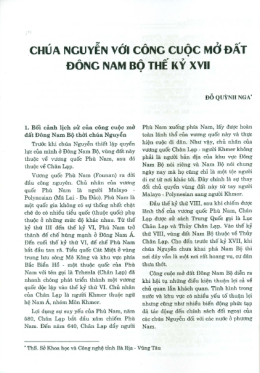 Chúa Nguyễn Với Công Cuộc Mở Đất Đông Nam Bộ Thế Kỷ 17 – Web Tải Sách Miễn Phí Ebooks PDF