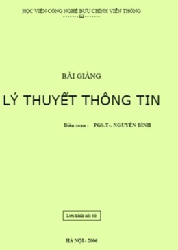 Bài Giảng Lý Thuyết Thông Tin – Web Tải Sách Miễn Phí Ebooks PDF