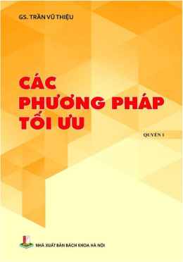 Các Phương Pháp Tối Ưu Tập 1 – Đọc Sách Online Miễn Phí Ebooks PDF