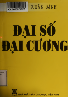 Đại Số Đại Cương – Đọc Sách Online Miễn Phí Ebooks PDF