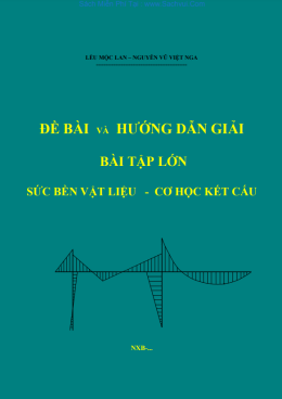 Đề Bài Và Hương Dẫn Giải Bài Tập Lớn – Sức Bền Vật Liệu Cơ Học Kết Cấu – Đọc Sách Online Miễn Phí Ebooks PDF