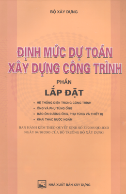 Định Mức Dự Toán Xây Dựng Công Trình – Phần Lắp Đặt – Đọc Sách Online Miễn Phí Ebooks PDF