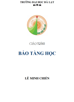 Giáo Trình Bảo Tàng Học – Đọc Sách Online Miễn Phí Ebooks PDF