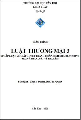 Giáo Trình Luật Thương Mại 3 – Đọc Sách Online Miễn Phí Ebooks PDF
