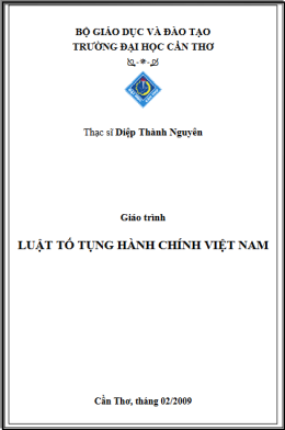 Giáo Trình Luật Tố Tụng Hành Chính Việt Nam – Đọc Sách Online Miễn Phí Ebooks PDF