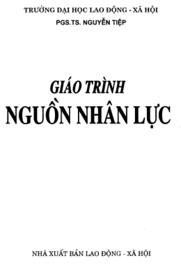Giáo Trình Nguồn Nhân Lực – Đọc Sách Online Miễn Phí Ebooks PDF