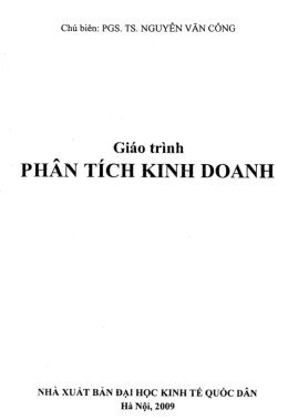 Giáo Trình Phân Tích Kinh Doanh – Đọc Sách Online Miễn Phí Ebooks PDF