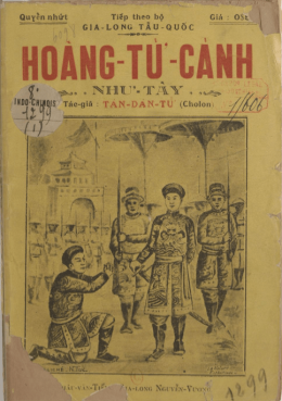 Hoàng Tử Cảnh Quyển Nhứt – Web Tải Sách Miễn Phí Ebooks PDF