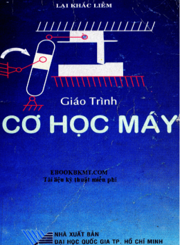 Giáo Trình Cơ Học Máy – Đọc Sách Online Miễn Phí Ebooks PDF
