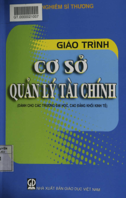 Giáo Trình Cơ Sở Quản Lý Tài Chính – Đọc Sách Online Miễn Phí Ebooks PDF