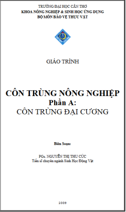 Giáo Trình Côn Trùng Nông Nghiệp Phần A – Côn Trùng Đại Cương – Đọc Sách Online Miễn Phí Ebooks PDF