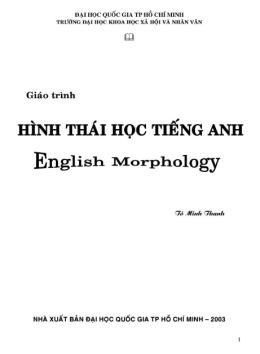Giáo Trình Hình Thái Học Tiếng Anh – Đọc Sách Online Miễn Phí Ebooks PDF