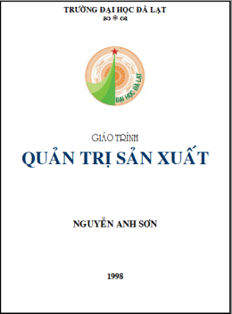 Giáo Trình Quản Trị Sản Xuất – Đọc Sách Online Miễn Phí Ebooks PDF