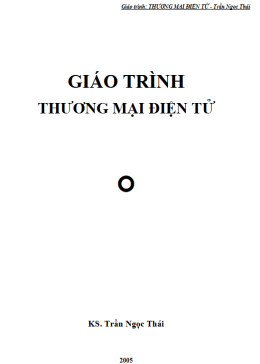 Giáo Trình Thương Mại Điện Tử – Đọc Sách Online Miễn Phí Ebooks PDF