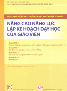 Nâng Cao Năng Lực Lập Kế Hoạch Dạy Học Của Giáo Viên