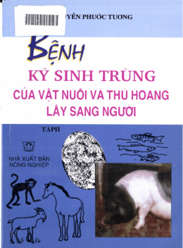 Bệnh Ký Sinh Trùng Của Vật Nuôi Và Thú Hoang Lây Sang Người