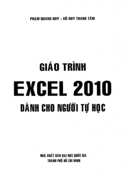 Giáo Trình Excel 2010 Dành Cho Người Tự Học