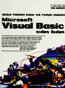 Giáo Trình Học Và Thực Hành Microsoft Visual Basic Căn Bản