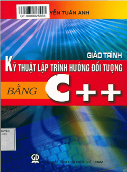 Giáo Trình Kỹ Thuật Lập Trình Hướng Đối Tượng Bằng C++