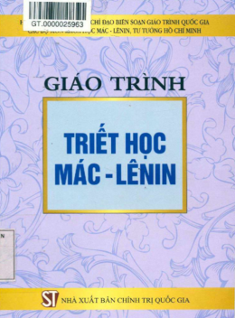 Tài Liệu Số Giáo Trình Triết Học Mác-Lênin