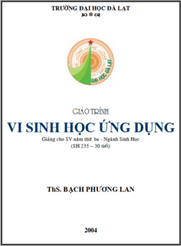 Giáo Trình Vi Sinh Học Ứng Dụng