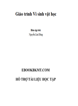 Sách Giáo Trình Vi Sinh Vật Học