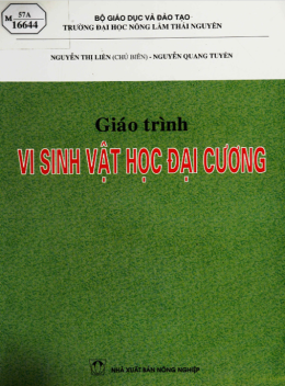 Giáo Trình Vi Sinh Vật Học Đại Cương