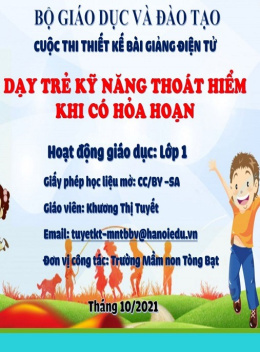 Bài Giảng E-Learning – Kỹ Năng Thoát Hiểm Khi Gặp Hỏa Hoạn