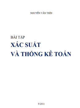 Bài Tập Xác Suất Và Thống Kê Toán