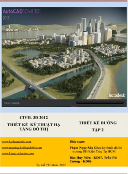 Civil 3D 2012 – Thiết Kế Kỹ Thuật Hạ Tầng Đô Thị Tập 2 – Thiết Kế Đường Nút Giao Thông
