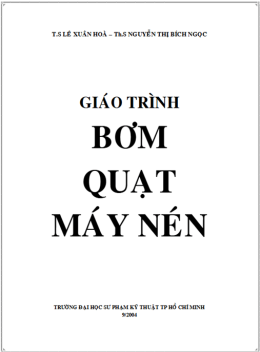 Sách Giáo Trình Bơm Quạt Máy Nén