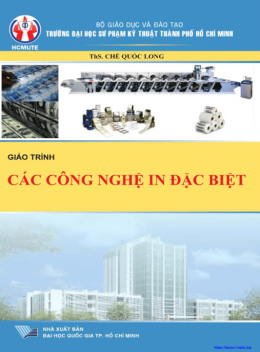 Giáo Trình Các Công Nghệ In Đặc Biệt