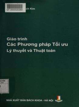 Giáo Trình Các Phương Pháp Tối Ưu
