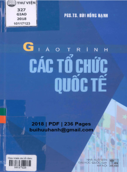 Giáo Trình Các Tổ Chức Quốc Tế