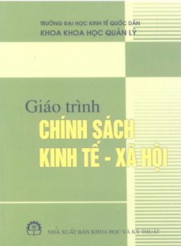 Giáo Trình Chính Sách Kinh Tế Xã Hội