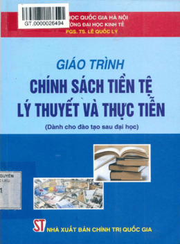 Giáo Trình Chính Sách Tiền Tệ Lý Thuyết Và Thực Tiễn