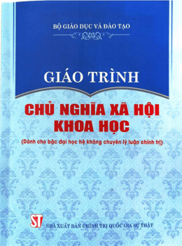 Giáo Trình Chủ Nghĩa Xã Hội Khoa Học