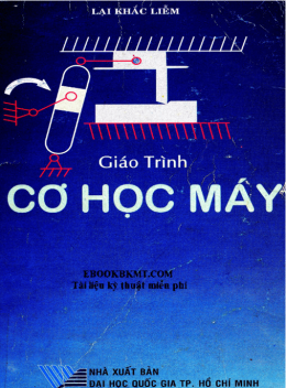 Giáo Trình Cơ Học Máy
