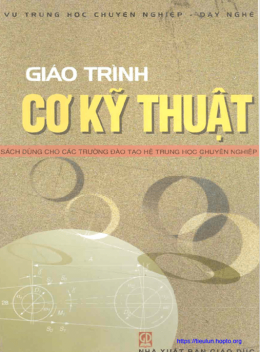 Sách giáo Trình Cơ Kỹ Thuật