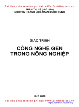 Giáo Trình Công Nghệ Gen Trong Công Nghiệp