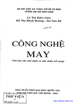 Giáo Trình Công Nghệ May