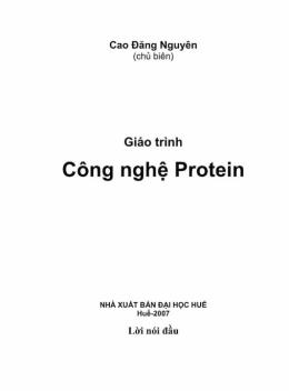 Giáo Trình Công Nghệ Protein